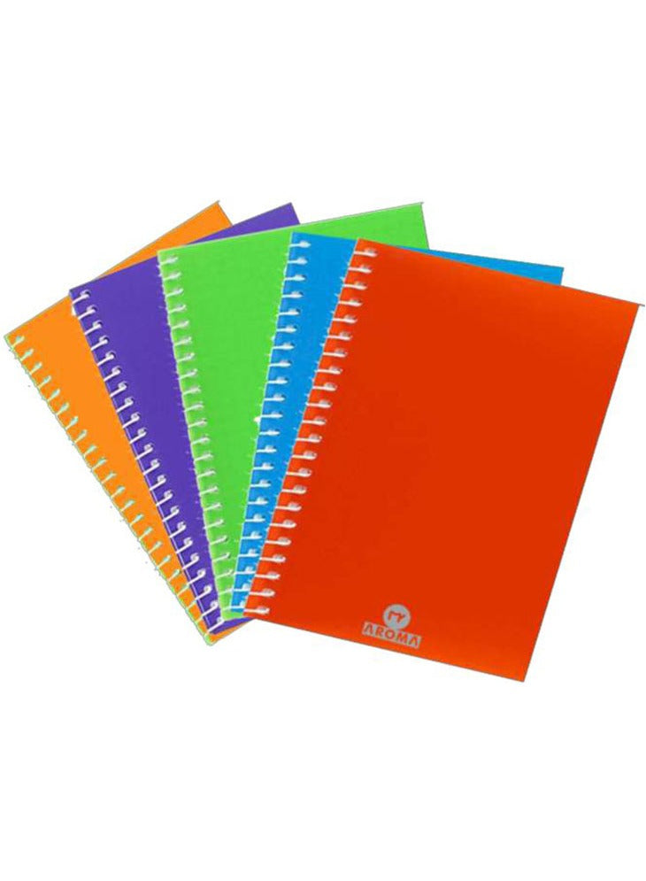 AROMA A5 Spiral Notebook with Durable PP Cover - Perfect for School, Office, and Personal Use