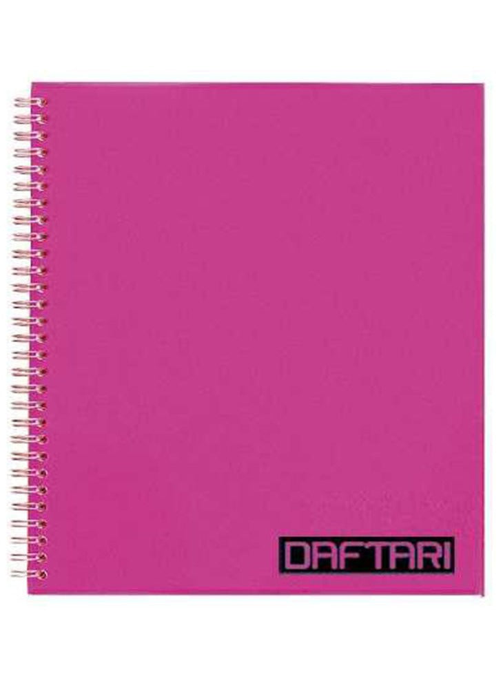 DAFTARI A5 Spiral Notebook – Durable Plastic Cover, 100 Sheets, Perfect for School, Office, and Personal Notes
