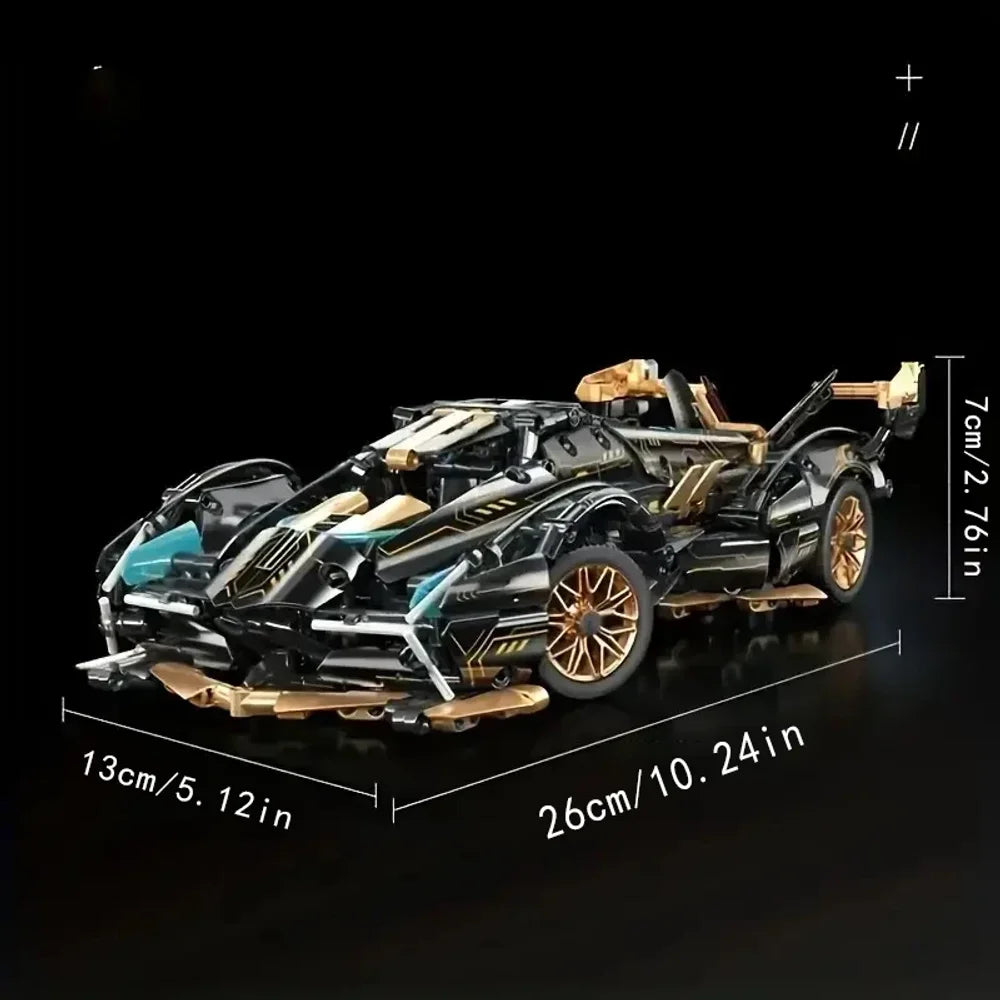 1000+pieces Of Green Racing Building Block Toys Made Of Abs Material Manual Toy Building Block Assembly Diy Office