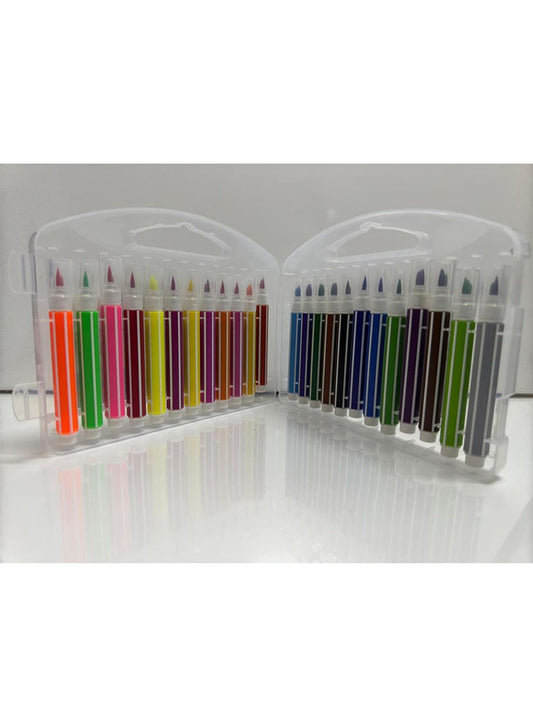 TONGDI Watercolor Pen Set - 24 Washable Markers for Kids and Artists