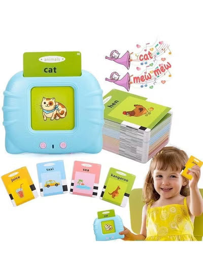 Aroma Interactive Flash Card Reader with 112 Cards for Kids - Fun & Educational English Vocabulary Learning Toy