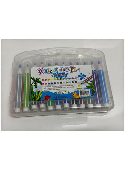 TONGDI Watercolor Pen Set - 24 Washable Markers for Kids and Artists