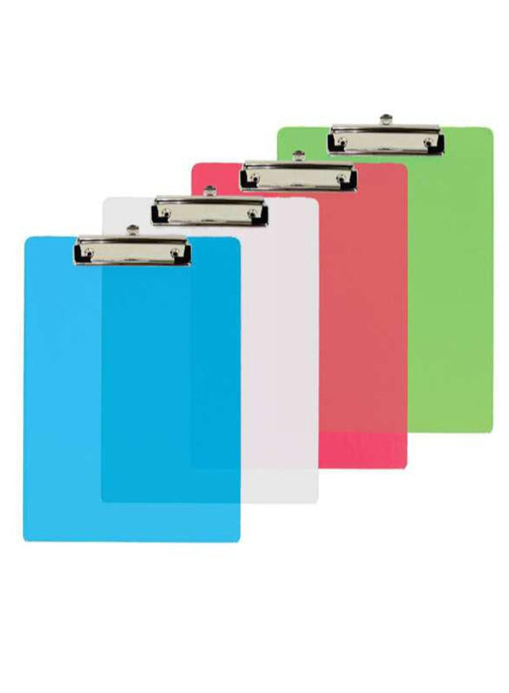 لوح بلاستيكي متين بحجم A4 مع مشبك معدني