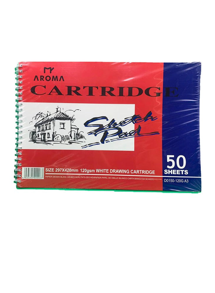 Aroma Professional A3 Sketch Book – Premium Smooth Cartridge Paper for Artists