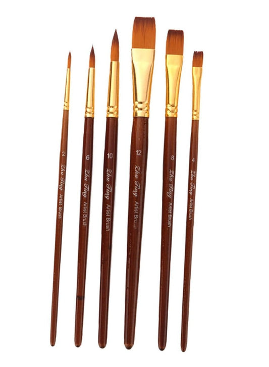 High-Quality Paint Brushes Set of 6 – Ideal for Professionals & DIY Projects