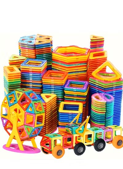 139 PCS Magnetic Tiles Building Blocks Set – DIY Creative STEM Kit for Kids with Bonus Car & Ferris Wheel Parts – Educational Magnet Blocks Toy with Storage Box