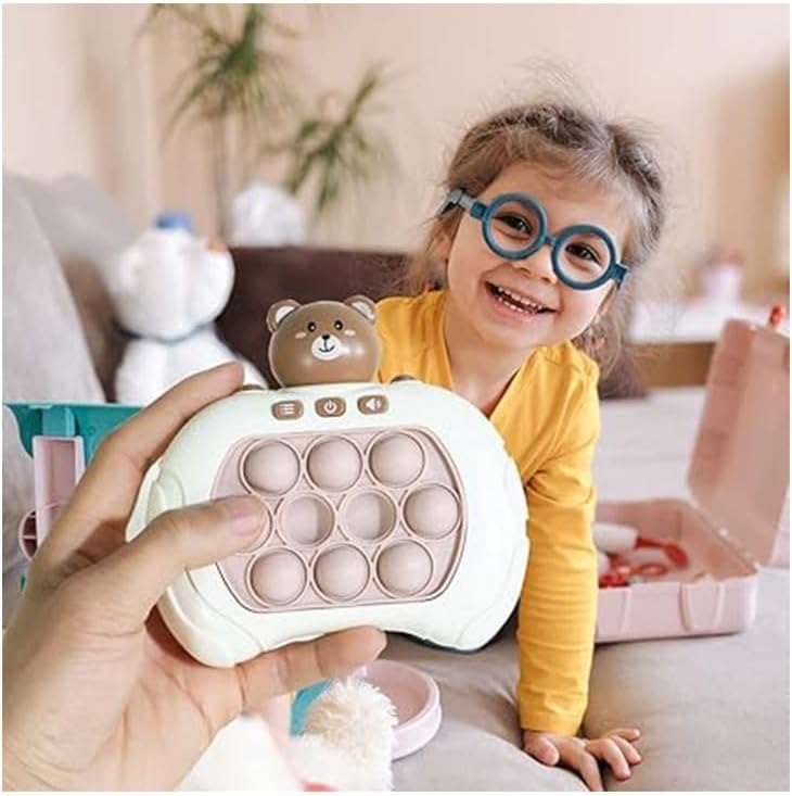 Aroma Electronic Light Up Handheld Pop Quick Push Game Console Electric Bubble Puzzle Game Machine Toy Fidget Toy For Children Kid