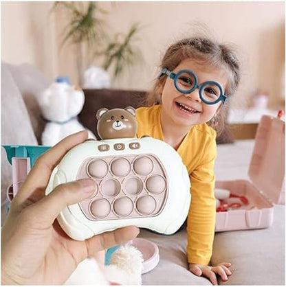 Aroma Electronic Light Up Handheld Pop Quick Push Game Console Electric Bubble Puzzle Game Machine Toy Fidget Toy For Children Kid