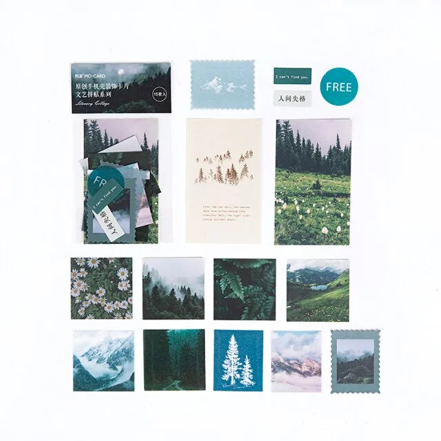 15 قطعة من مجلة Ins Star Moon Craft Paper Junk Journal