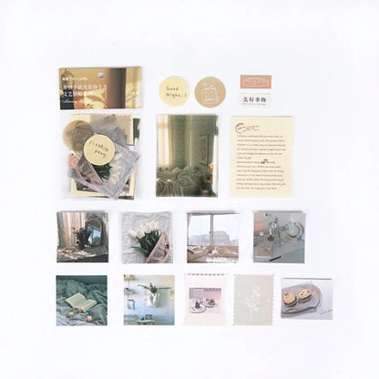 15 قطعة من مجلة Ins Star Moon Craft Paper Junk Journal