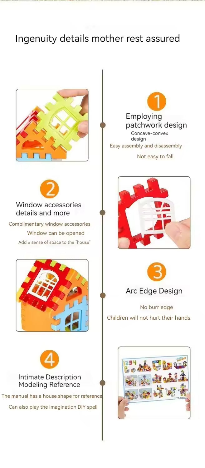 140-Piece Colorful Building Blocks Set for Kids – Educational DIY Construction Toy for Boys & Girls – Creative Learning Playset for Ages 3+