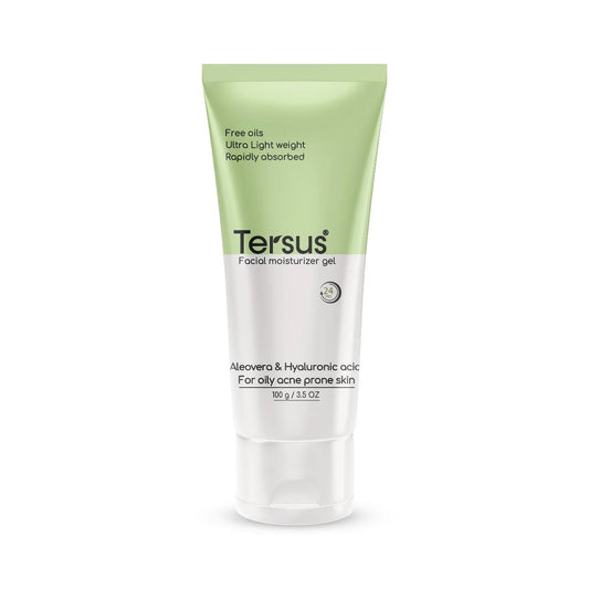 Tersus Facial Moisturizer Gel  Oil-Free Hydrating Gel with Aloe Vera & Hyaluronic Acid - 100 g