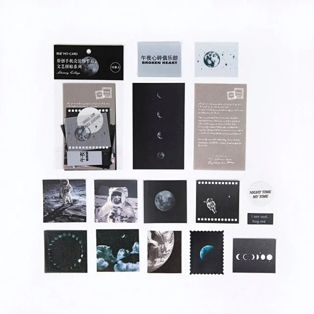 15 قطعة من مجلة Ins Star Moon Craft Paper Junk Journal