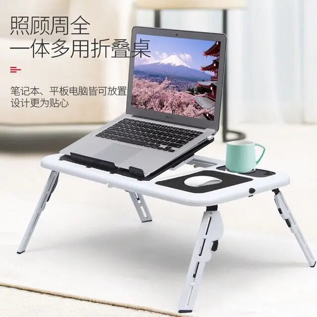 laptop desk for bed Multi functional adjustable table usb Cooling fan Portable folding adjustable laptop table lap desk