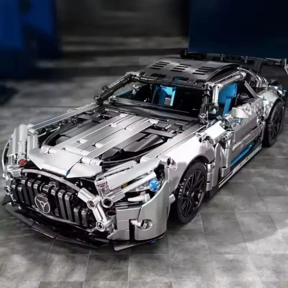 مجموعة مكعبات بناء سيارة سباق ماسوندي بمقياس 1:14 - طقم نموذج مكون من 1466 قطعة للأولاد والكبار، هدية عيد ميلاد مميزة