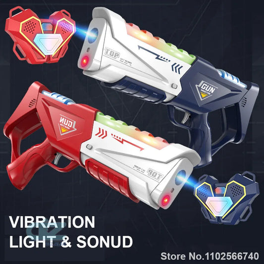 35CM Infrared Tag Toy Gun for Kids Laser Tag Battle Game Set with Vest Children Electric Toys Weapon Pistol Rifle Outdoor Sport