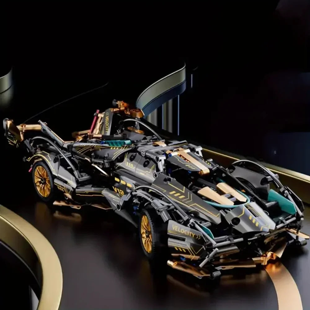 أكثر من 1000 قطعة من مكعبات بناء سباقات خضراء مصنوعة من مادة ABS، لعبة يدوية للتجميع، مناسبة للمكتب المنزلي