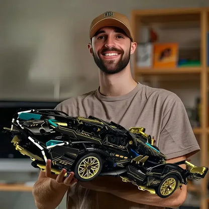 أكثر من 1000 قطعة من مكعبات بناء سباقات خضراء مصنوعة من مادة ABS، لعبة يدوية للتجميع، مناسبة للمكتب المنزلي