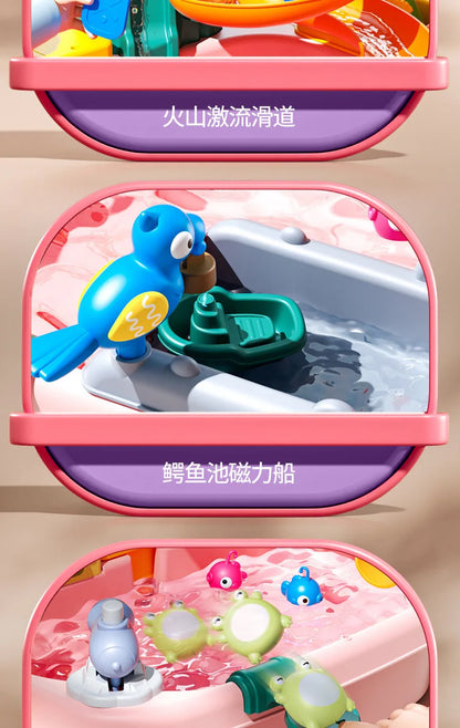 ألعاب مطبخ للأطفال، ألعاب كهربائية ممتعة، ألعاب مائية، حوض غسيل، صيد الأسماك، غسيل الأطباق، ألعاب منزلية، ألعاب تقمص الأدوار، ألعاب تعليمية مبكرة للأطفال.