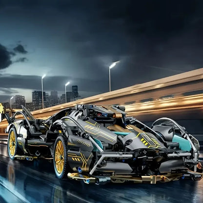 أكثر من 1000 قطعة من مكعبات بناء سباقات خضراء مصنوعة من مادة ABS، لعبة يدوية للتجميع، مناسبة للمكتب المنزلي