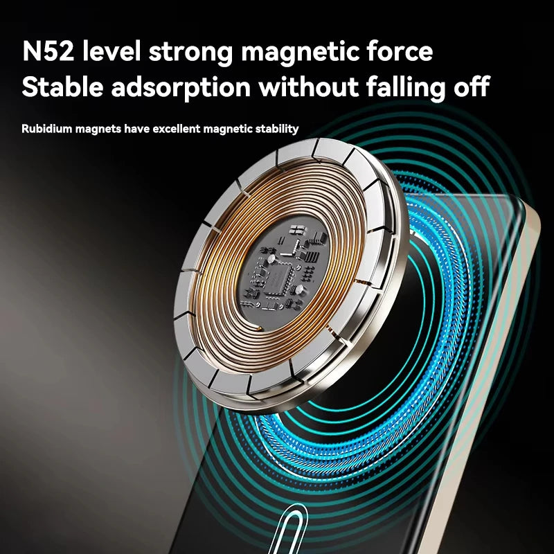 بطارية لينوفو المغناطيسية المحمولة بسعة 500000 مللي أمبير، تدعم الشحن اللاسلكي السريع بقوة 22.5 واط، بطارية خارجية متوافقة مع MagSafe لأجهزة iPhone وSamsung