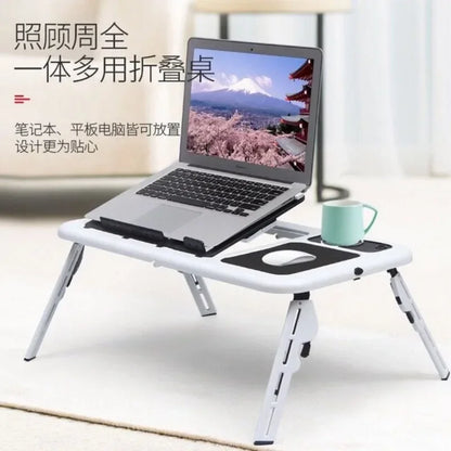 laptop desk for bed Multi functional adjustable table usb Cooling fan Portable folding adjustable laptop table lap desk