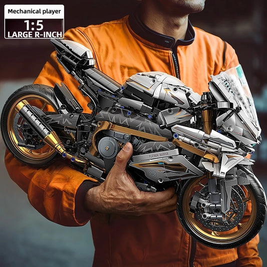 TOYLINX Alloy Motorcycle Desktop Decorations 2045PCS Racing Building Block Model  Kid Toys Christmas Easter Festive Gift Giving