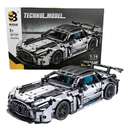 مجموعة مكعبات بناء سيارة سباق ماسوندي بمقياس 1:14 - طقم نموذج مكون من 1466 قطعة للأولاد والكبار، هدية عيد ميلاد مميزة