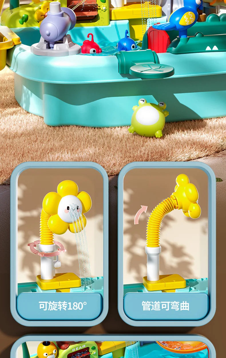 ألعاب مطبخ للأطفال، ألعاب كهربائية ممتعة، ألعاب مائية، حوض غسيل، صيد الأسماك، غسيل الأطباق، ألعاب منزلية، ألعاب تقمص الأدوار، ألعاب تعليمية مبكرة للأطفال.