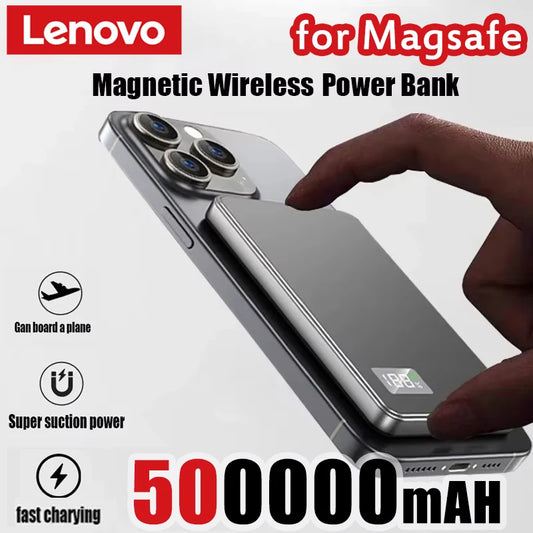 Lenovo Magnetic Power Bank 500000mAh Portable Wireless PD22.5W Fast Charging External Battery for Magsafe For iPhone Samsung