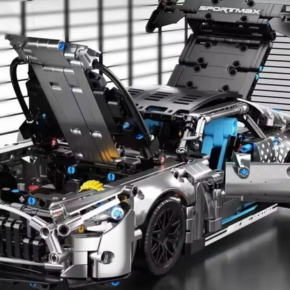 مجموعة مكعبات بناء سيارة سباق ماسوندي بمقياس 1:14 - طقم نموذج مكون من 1466 قطعة للأولاد والكبار، هدية عيد ميلاد مميزة