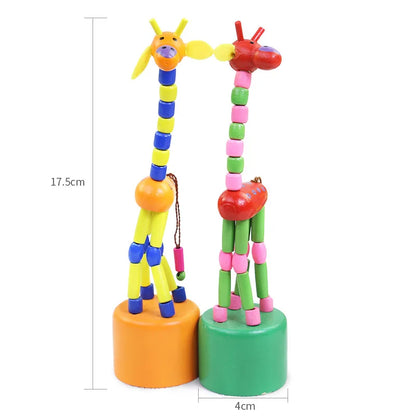 Montessori Toys Educational Wooden Toys for Children Early Learning Exercise Baby Fingers Flexible Materials Giraffe Toy Gifts