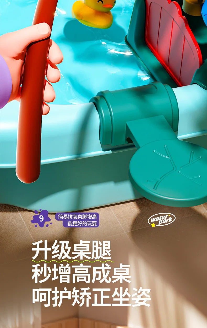 ألعاب مطبخ للأطفال، ألعاب كهربائية ممتعة، ألعاب مائية، حوض غسيل، صيد الأسماك، غسيل الأطباق، ألعاب منزلية، ألعاب تقمص الأدوار، ألعاب تعليمية مبكرة للأطفال.