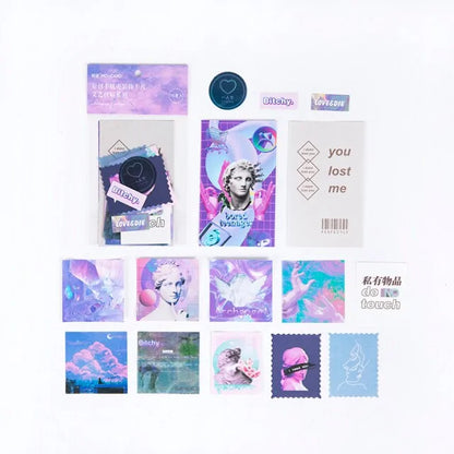 15 قطعة من مجلة Ins Star Moon Craft Paper Junk Journal