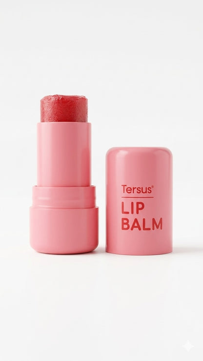 Tersus Lip Balm  Long-Lasting Nourishing Lip Balm with Shea & Cocoa Butter + UV Protection & Natural Pink Tint