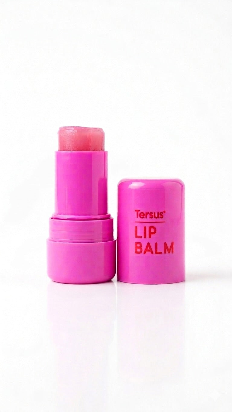 Tersus Lip Balm  Long-Lasting Nourishing Lip Balm with Shea & Cocoa Butter + UV Protection & Natural Pink Tint