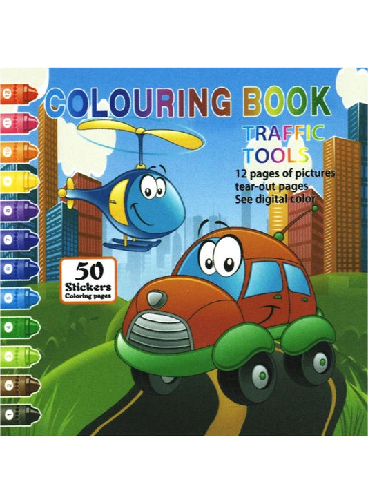 Creative Coloring Book Traffic tools for Relaxation and Fun - Beautiful Designs