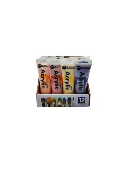 Aroma Acrylic Paint Set - 12 Colors for Artists Chivalry Acrylic Colors Set - Perfect for Painting and Crafting
