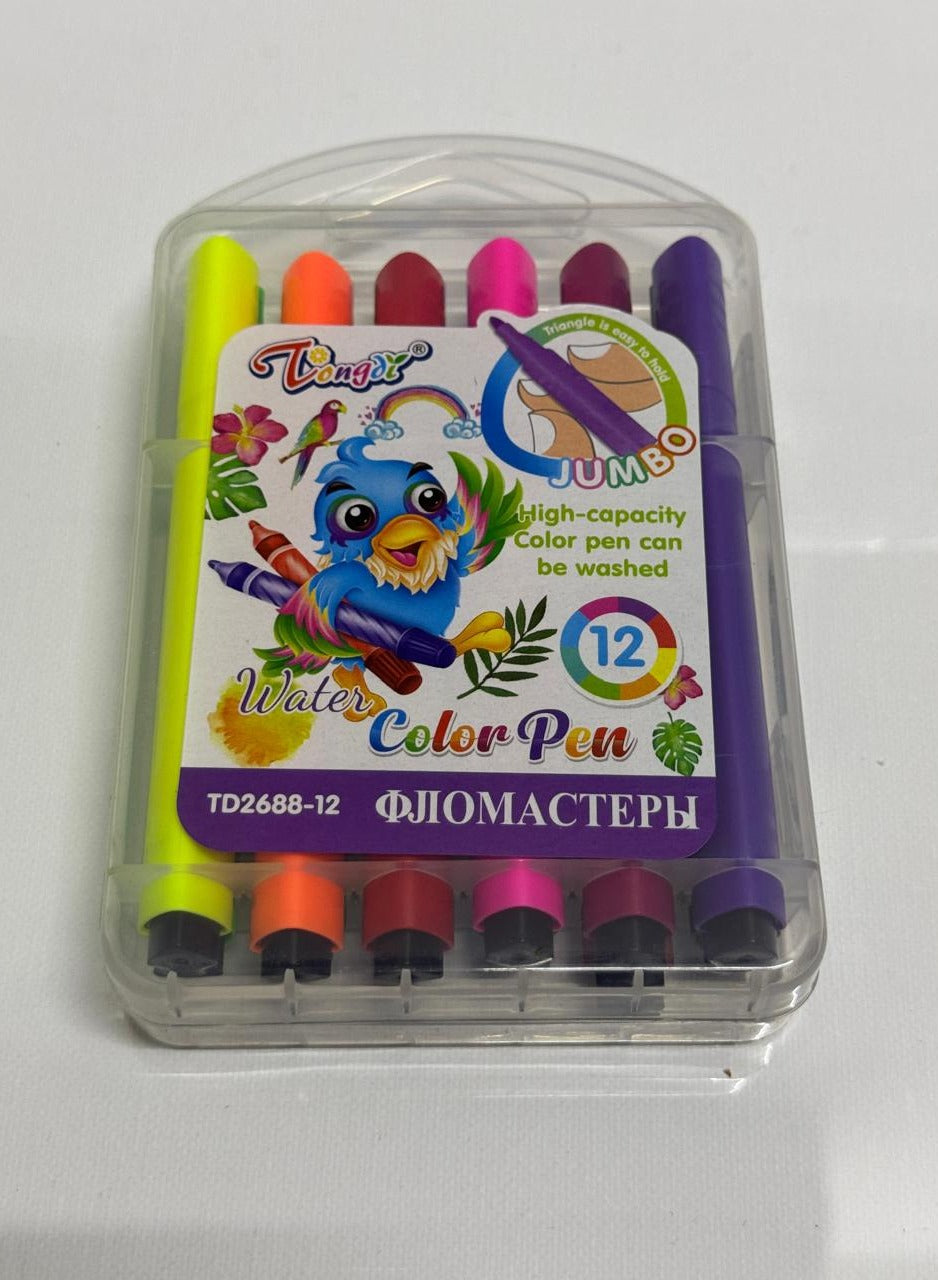 12-Piece Classic Fine Line Marker Set – Vibrant Colors for Precise Drawing and Writing