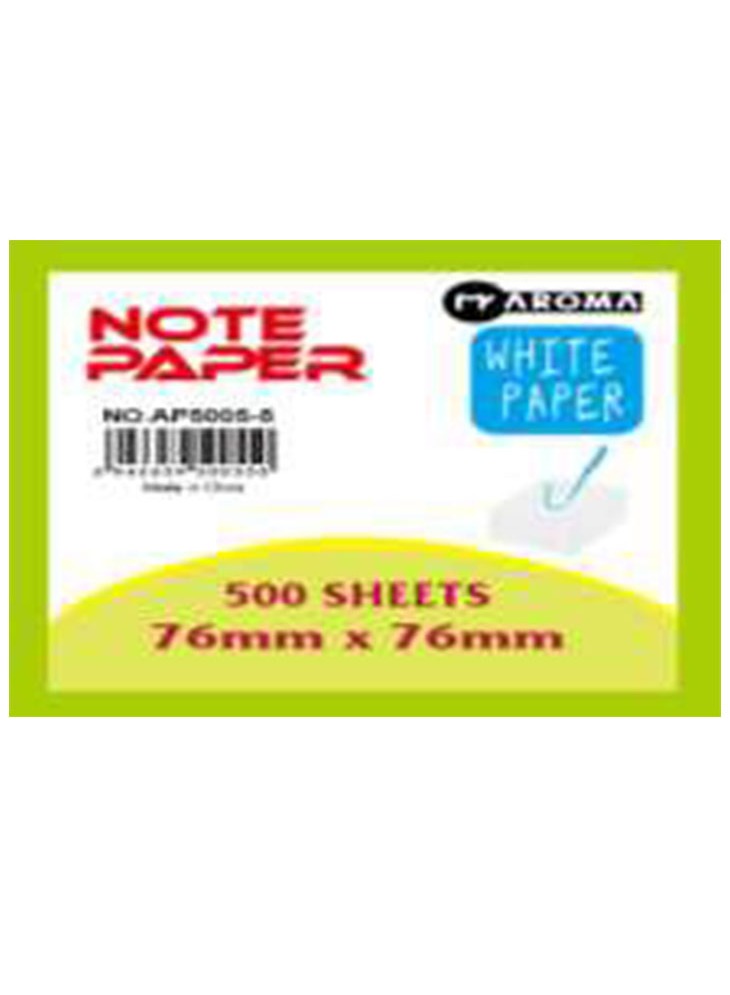 Sticky Notes White Color Pack - 500 Sheets (76x76mm) | Perfect for Desk Organization, Note Taking & Reminders