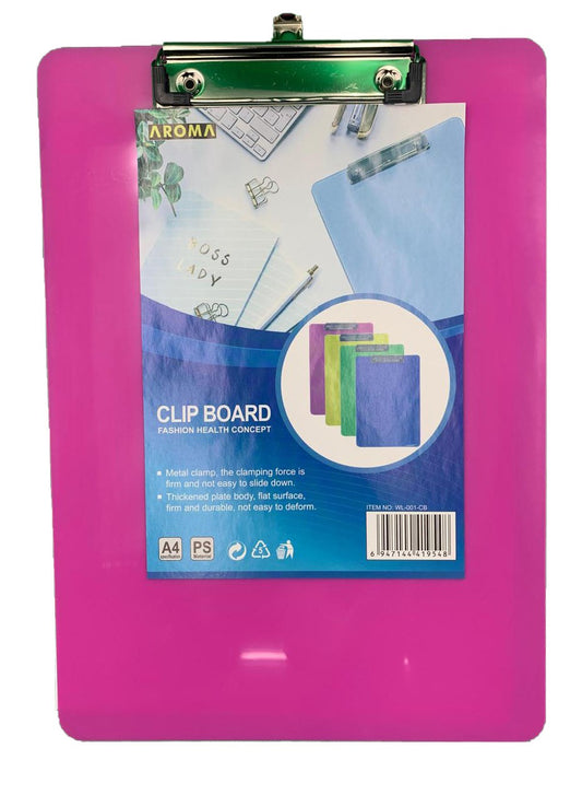 Durable A4 Plastic Clipboard with Metal Clip